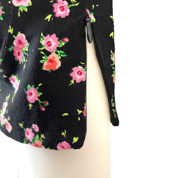 NWOT Zara Black/Pink Floral Corset Crop Top (S) - Picture 6 of 13